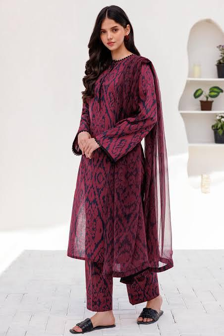 SAPPHIRE -3PC KARANDI Bana Dori Printed Shirt With Printed Duppta DF-KR-59