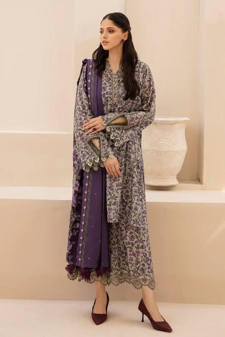 SAPPHIRE -3PC KARANDI Bana Dori Printed Shirt With Printed Duppta DF-KR-61
