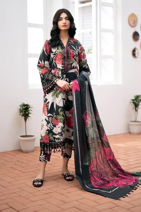SAPPHIRE -3PC KARANDI Bana Dori Printed Shirt With Printed Duppta DF-KR-63