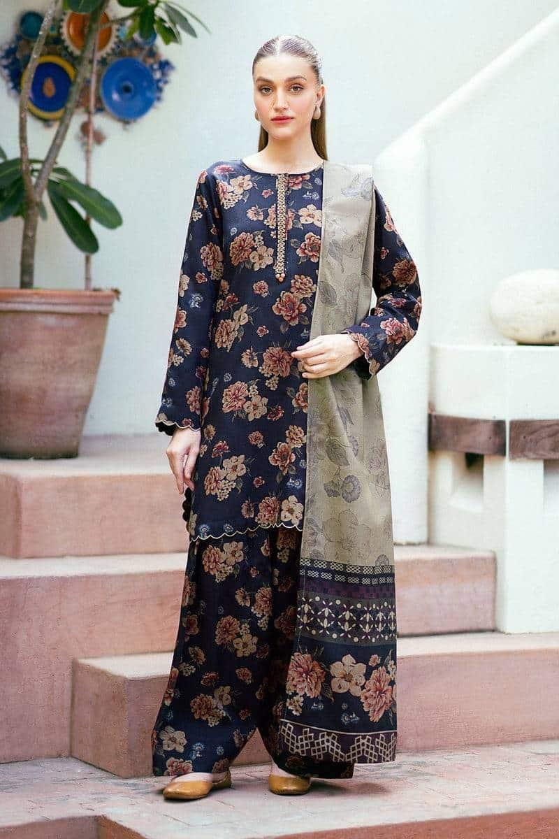 SAPPHIRE -3PC KARANDI Bana Dori Printed Shirt With Printed Duppta DF-KR-65