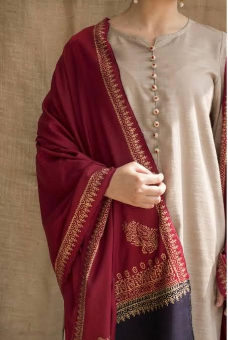 DYOT-3PC DHANAK – Elegant Embroidered Suit DF-DH-03