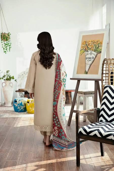 DYOT-3PC DHANAK – Elegant Embroidered Suit DF-DH-04