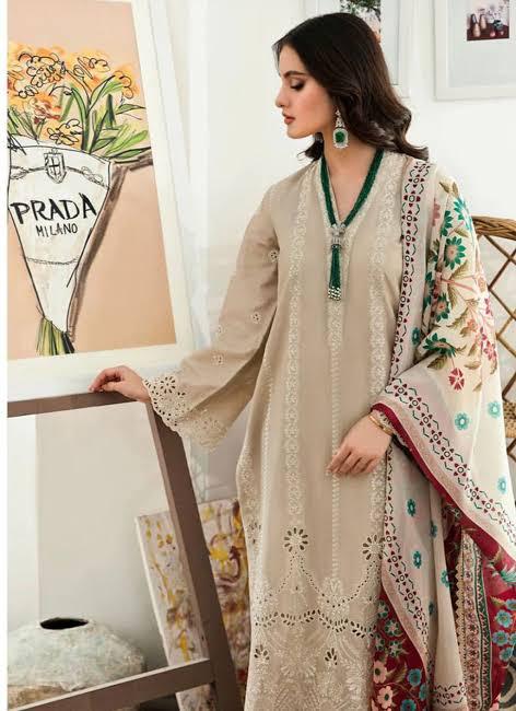DYOT-3PC DHANAK – Elegant Embroidered Suit DF-DH-04