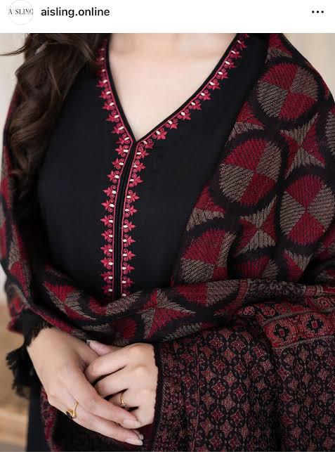 DYOT-3PC DHANAK – Elegant Embroidered Suit DF-DH-05