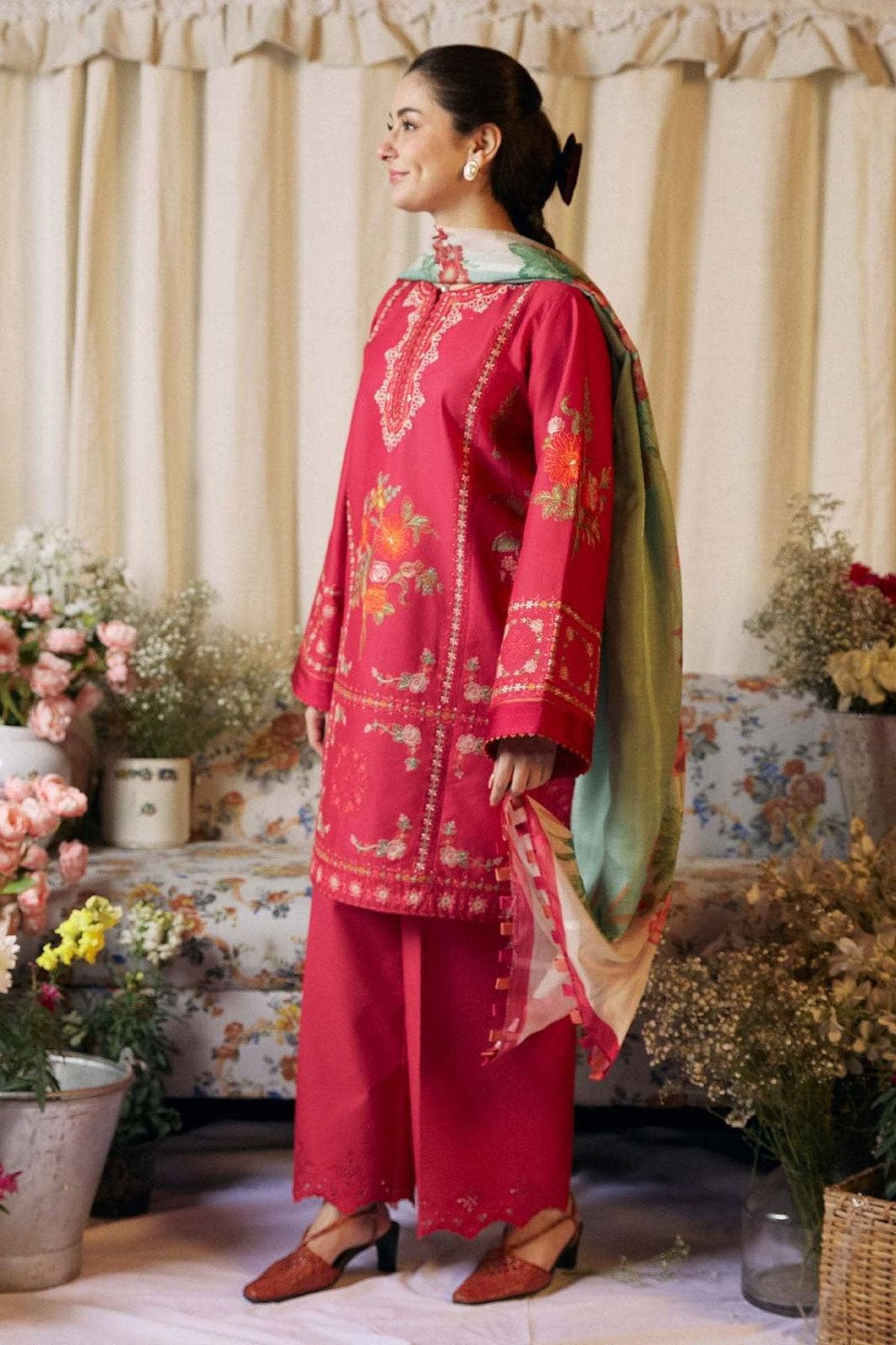 Aisling-3PC DHANAK – Elegant Embroidered Suit DF-DH-28