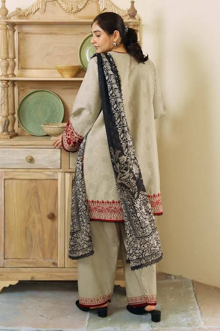 Aisling-3PC DHANAK – Elegant Embroidered Suit DF-DH-26