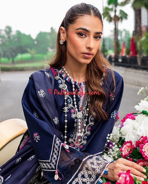 Aisling-3PC DHANAK – Elegant Embroidered Suit DF-DH-25