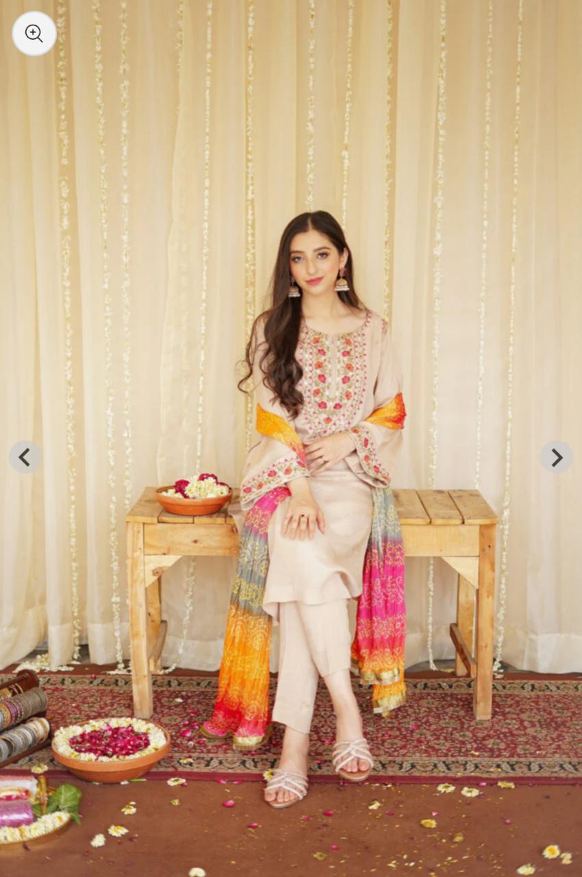 Aisling-3PC DHANAK – Elegant Embroidered Suit DF-DH-31