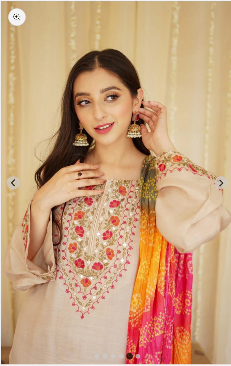 Aisling-3PC DHANAK – Elegant Embroidered Suit DF-DH-31