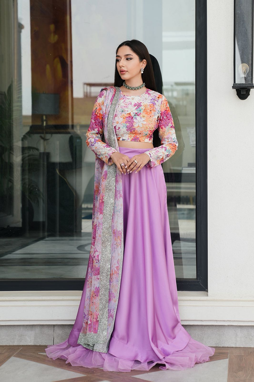 LULUSAR Silk 3PC Digital Printed ,DF-0034