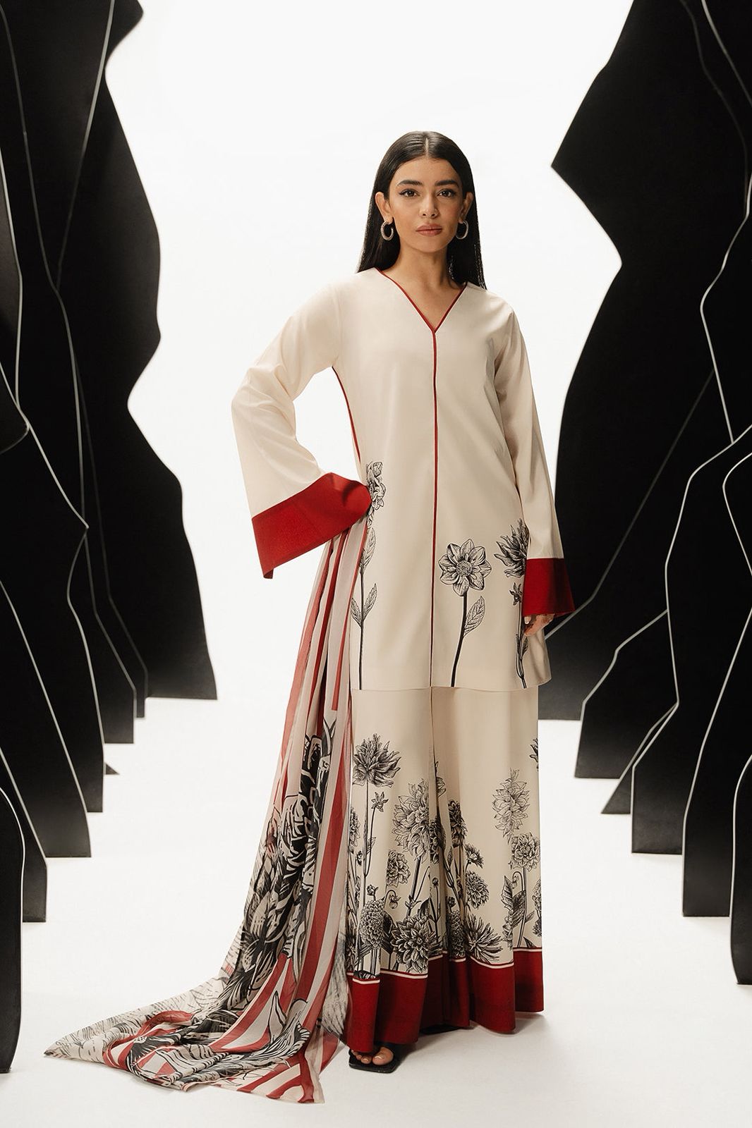 LULUSAR Silk 3PC Digital Printed ,DF-0037