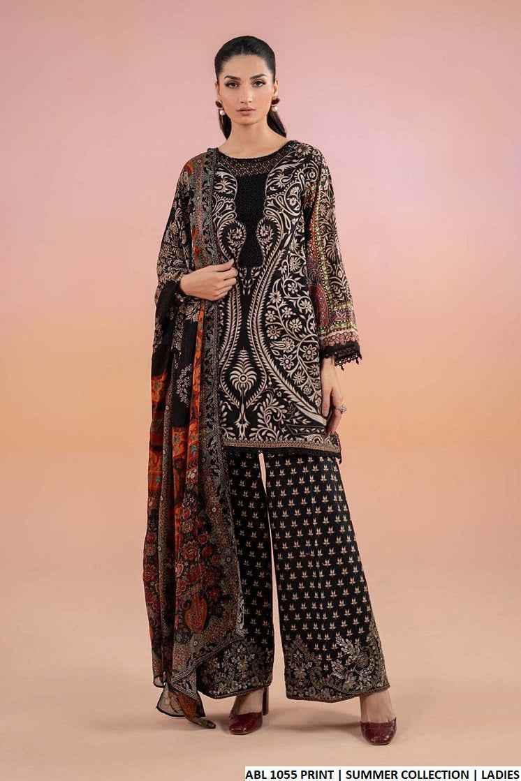 SAPPHIRE -3PC KARANDI Bana Dori Printed Shirt With Printed Duppta DF-KR-11