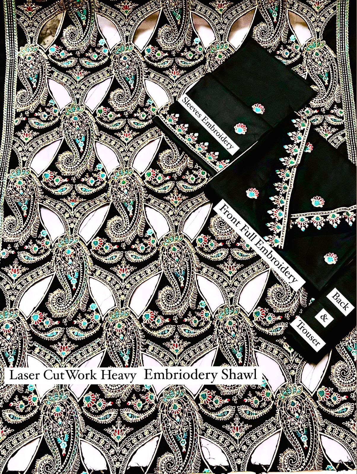 Airjet Dhanak By BAREEZE Cut Shawl / DF-AJD-BZ-05