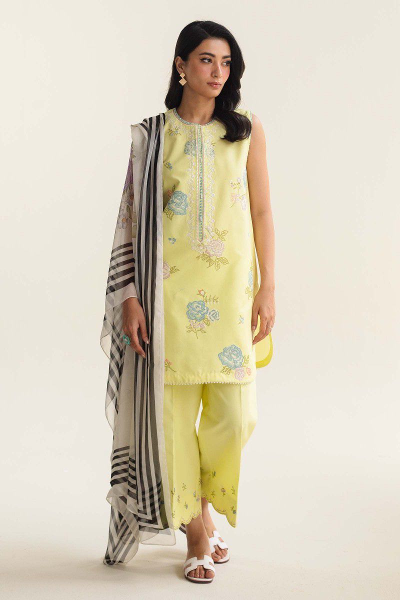 Zara Shahjahan – Embroidered Lawn 3PC – Summer Collection 2025