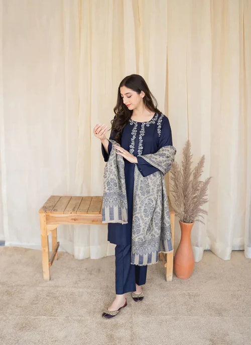 Aisling 3PC – Elegant Embroidered Lawn | 2025