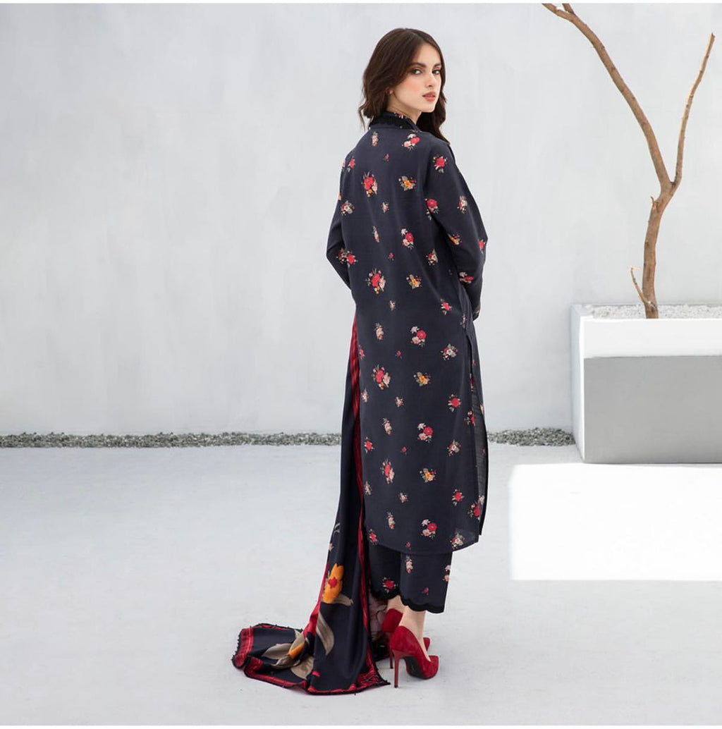 SAPPHIRE -3PC KARANDI  Bana Dori Printed  Shirt With Printed Duppta DF-KR-70