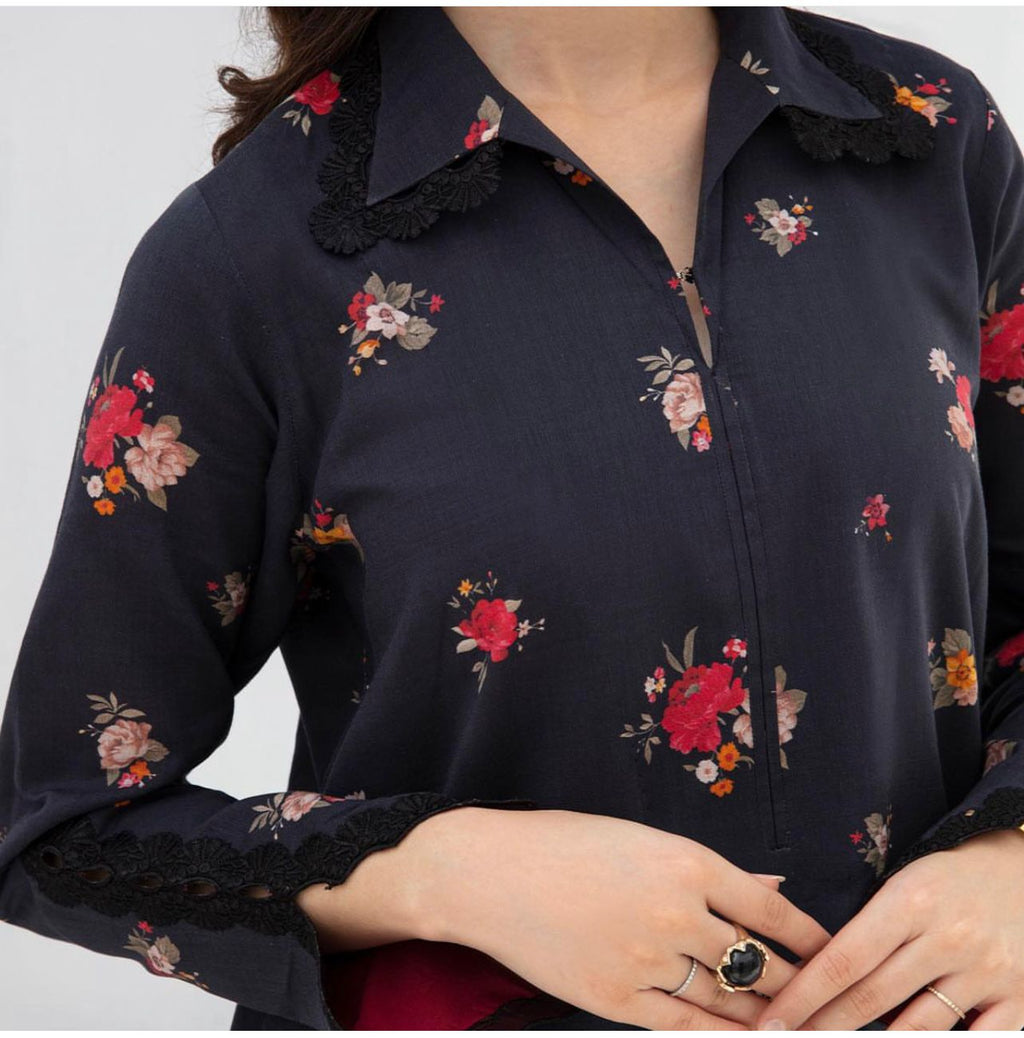 SAPPHIRE -3PC KARANDI  Bana Dori Printed  Shirt With Printed Duppta DF-KR-70