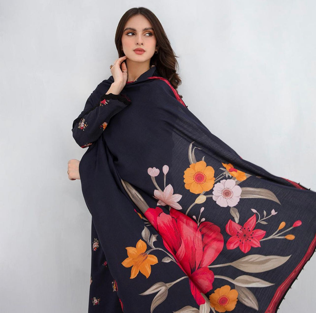 SAPPHIRE -3PC KARANDI  Bana Dori Printed  Shirt With Printed Duppta DF-KR-70