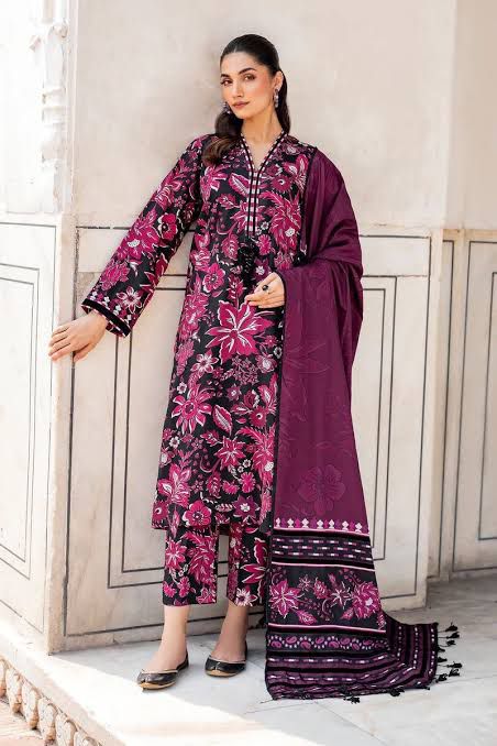 SAPPHIRE -3PC KARANDI  Bana Dori Printed  Shirt With Printed Duppta DF-KR-71