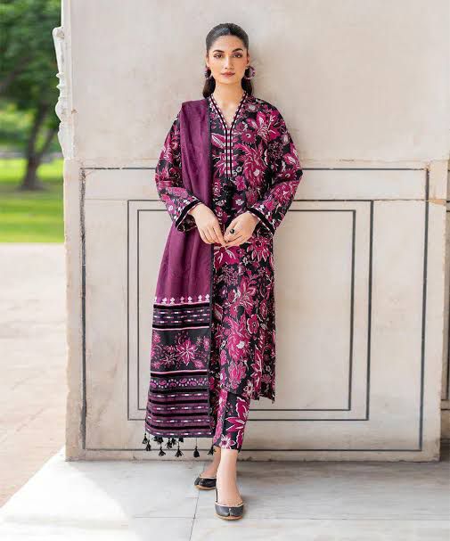 SAPPHIRE -3PC KARANDI  Bana Dori Printed  Shirt With Printed Duppta DF-KR-71