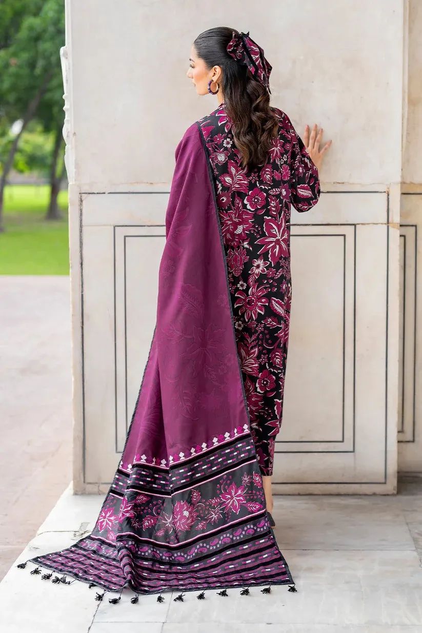 SAPPHIRE -3PC KARANDI  Bana Dori Printed  Shirt With Printed Duppta DF-KR-71