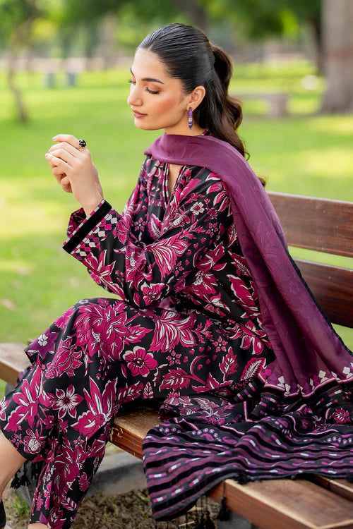 SAPPHIRE -3PC KARANDI  Bana Dori Printed  Shirt With Printed Duppta DF-KR-71