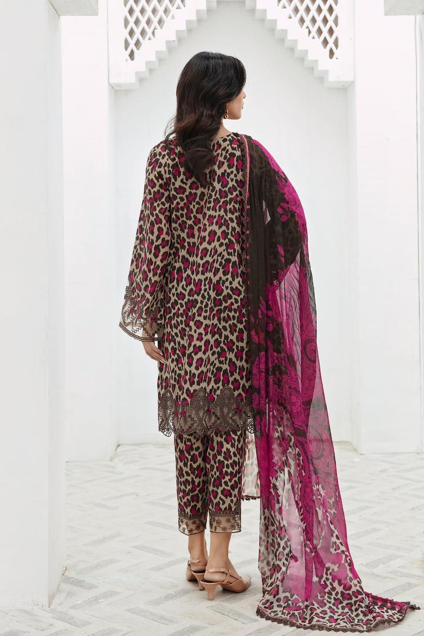 SAPPHIRE -3PC KARANDI  Bana Dori Printed  Shirt With Printed Duppta DF-KR-76