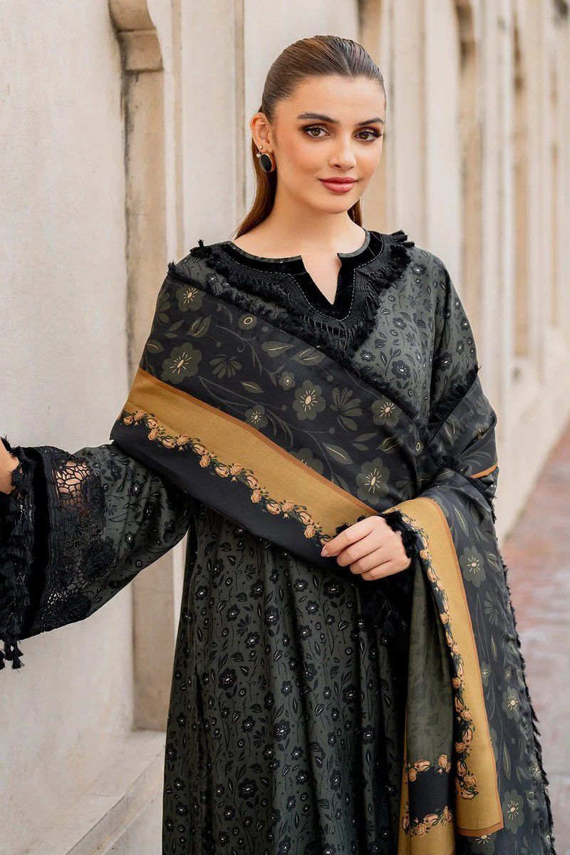 SAPPHIRE -3PC KARANDI  Bana Dori Printed  Shirt With Printed Duppta DF-KR-38