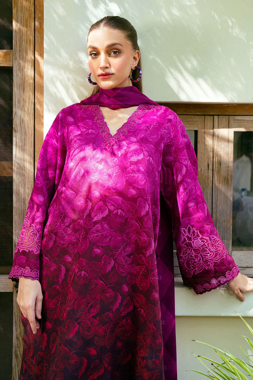 SAPPHIRE -3PC KARANDI  Bana Dori Printed  Shirt With Printed Duppta DF-KR-39