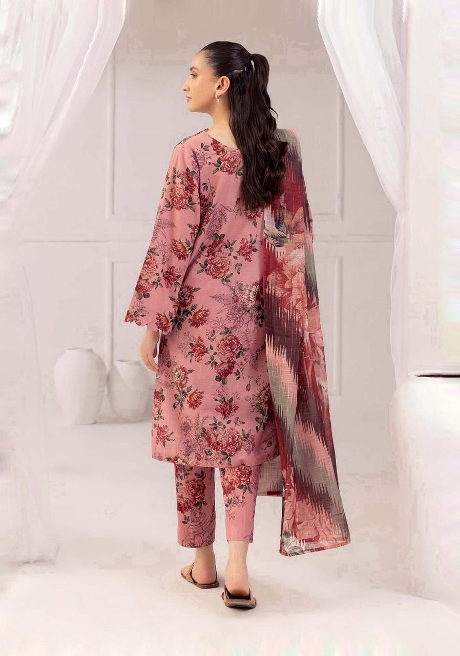 SAPPHIRE -3PC KARANDI  Bana Dori Printed  Shirt With Printed Duppta DF-KR-40