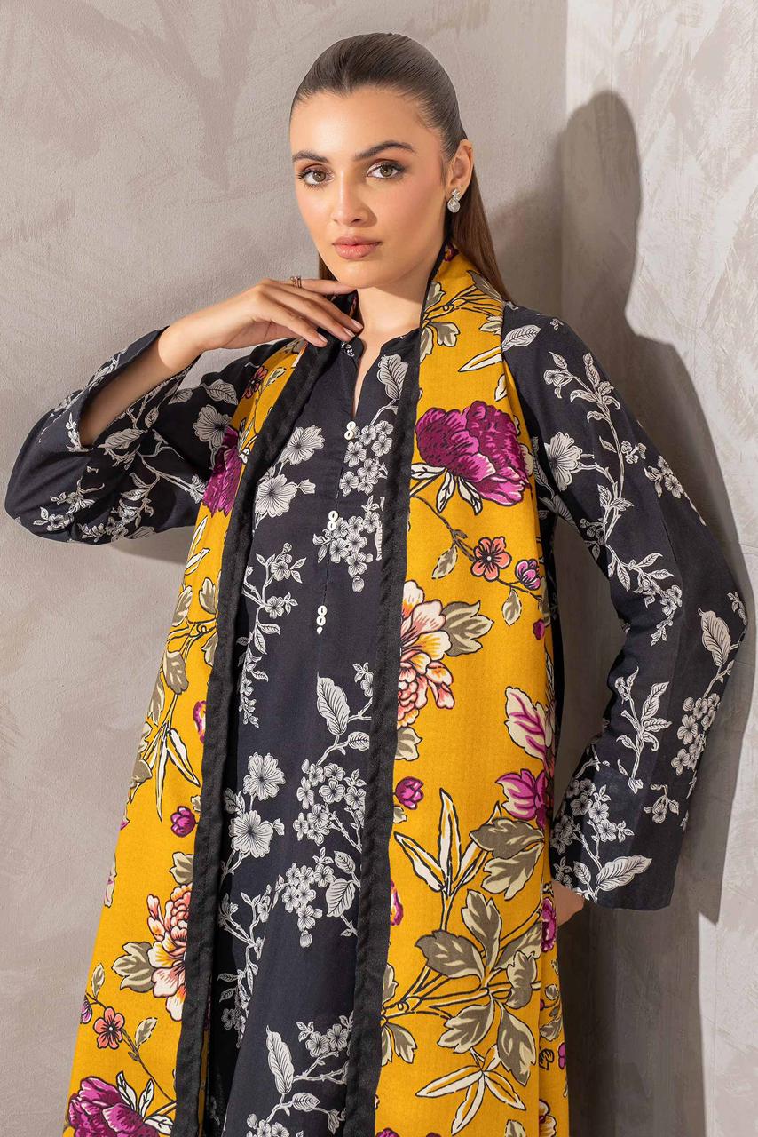 SAPPHIRE -3PC KARANDI  Bana Dori Printed  Shirt With Printed Duppta DF-KR-46