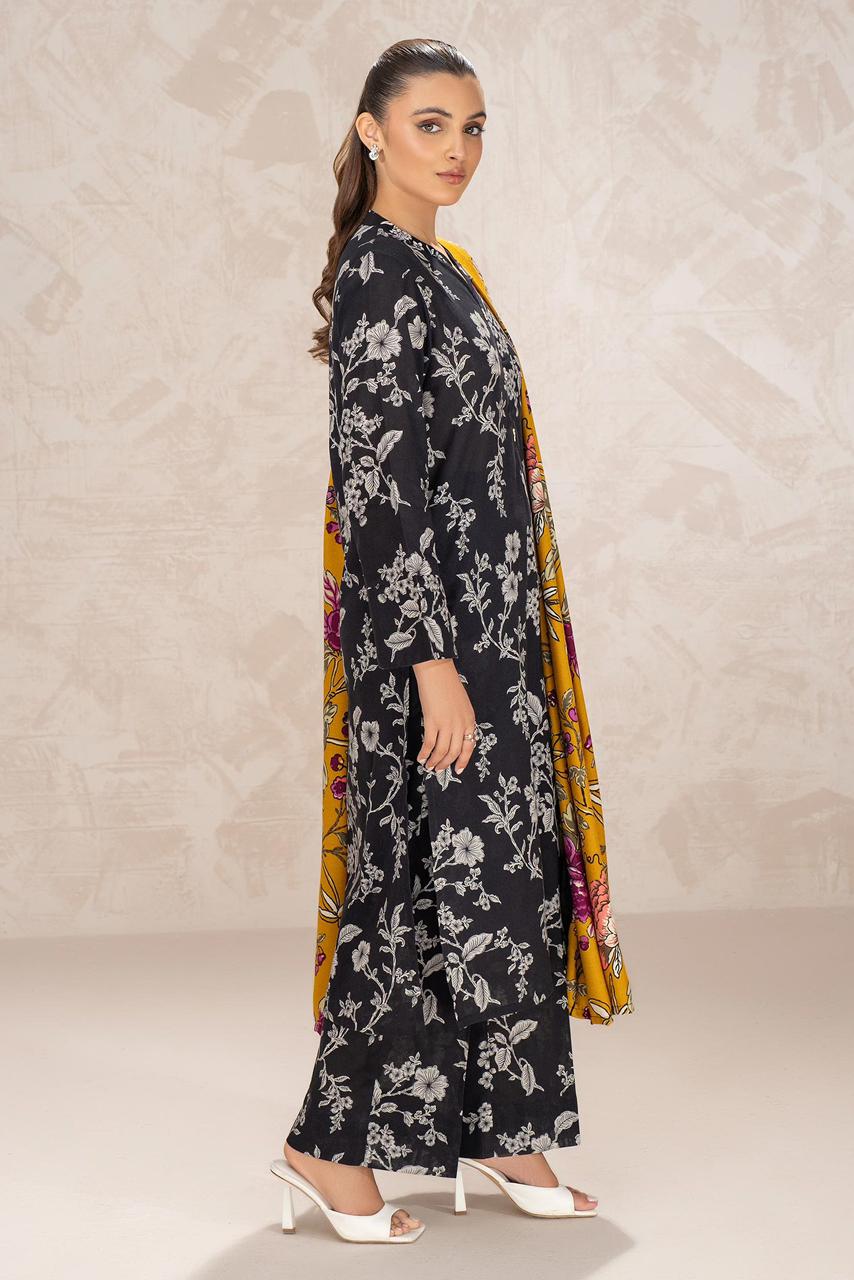 SAPPHIRE -3PC KARANDI  Bana Dori Printed  Shirt With Printed Duppta DF-KR-46