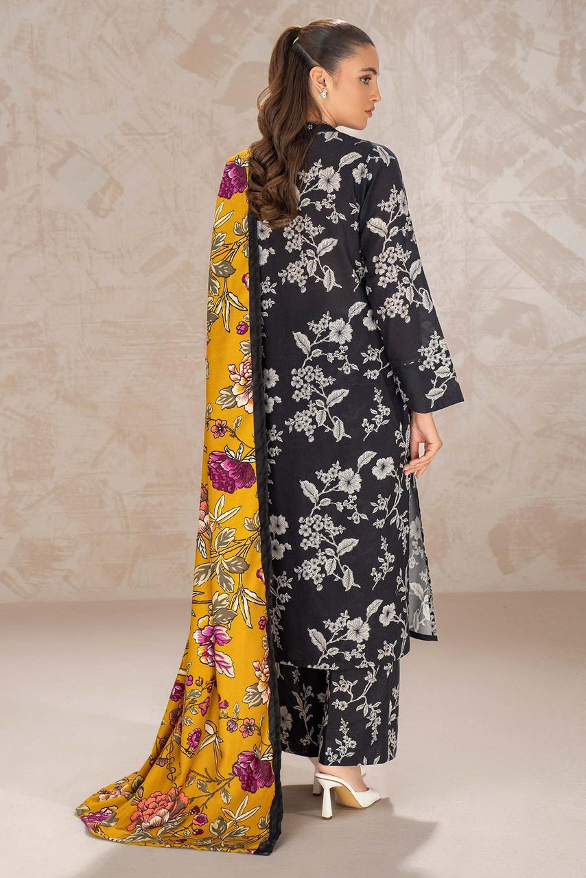 SAPPHIRE -3PC KARANDI  Bana Dori Printed  Shirt With Printed Duppta DF-KR-46