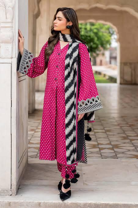 SAPPHIRE -3PC KARANDI  Bana Dori Printed  Shirt With Printed Duppta DF-KR-51