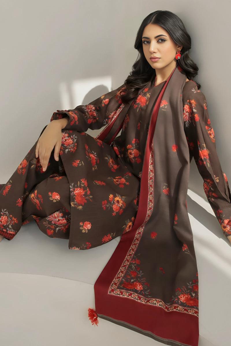 SAPPHIRE -3PC KARANDI  Bana Dori Printed  Shirt With Printed Duppta DF-KR-54