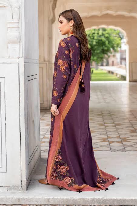 SAPPHIRE -3PC KARANDI  Bana Dori Printed  Shirt With Printed Duppta DF-KR-55