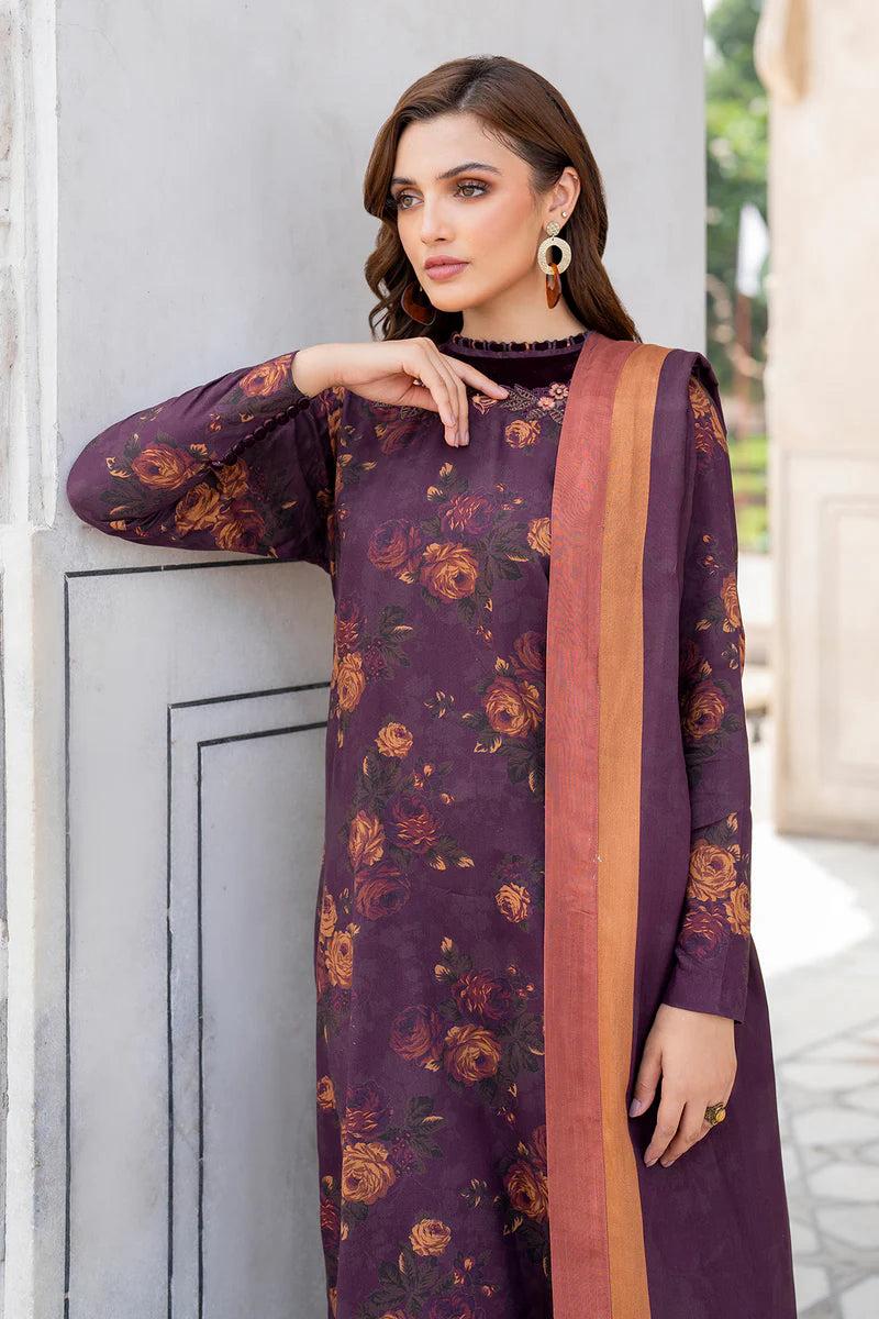 SAPPHIRE -3PC KARANDI  Bana Dori Printed  Shirt With Printed Duppta DF-KR-55