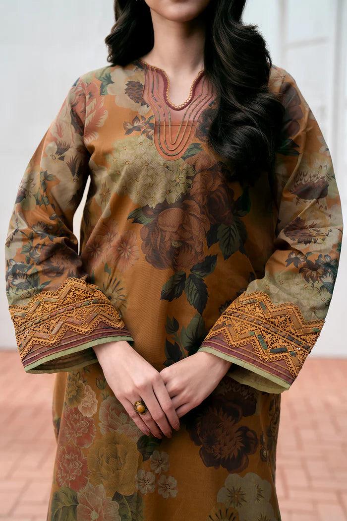 SAPPHIRE -3PC KARANDI  Bana Dori Printed  Shirt With Printed Duppta DF-KR-56