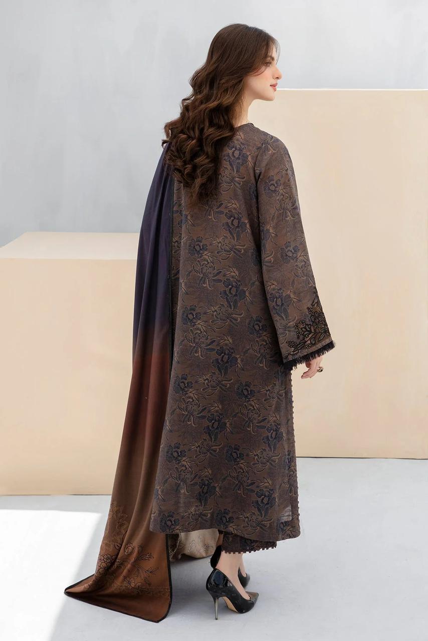 SAPPHIRE -3PC KARANDI  Bana Dori Printed  Shirt With Printed Duppta DF-KR-58