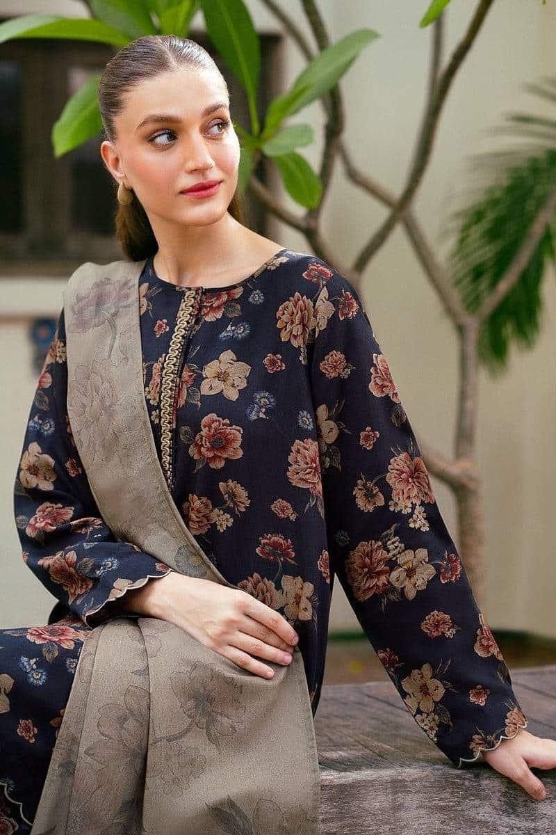 SAPPHIRE -3PC KARANDI  Bana Dori Printed  Shirt With Printed Duppta DF-KR-65