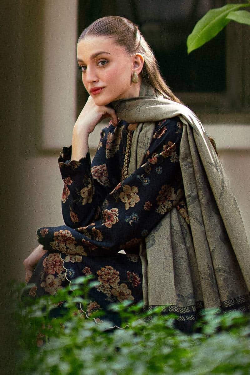 SAPPHIRE -3PC KARANDI  Bana Dori Printed  Shirt With Printed Duppta DF-KR-65