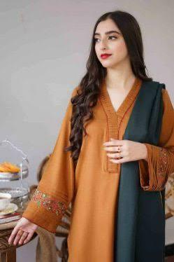 Aisling-3PC DHANAK – Elegant Embroidered Suit DF-DH-18