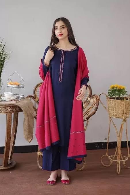 Aisling-3PC DHANAK – Elegant Embroidered Suit DF-DH-19
