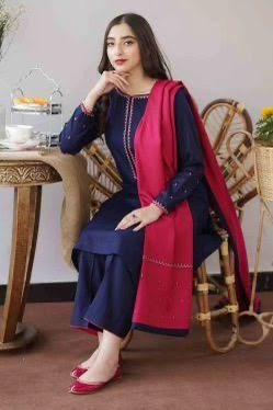 Aisling-3PC DHANAK – Elegant Embroidered Suit DF-DH-19