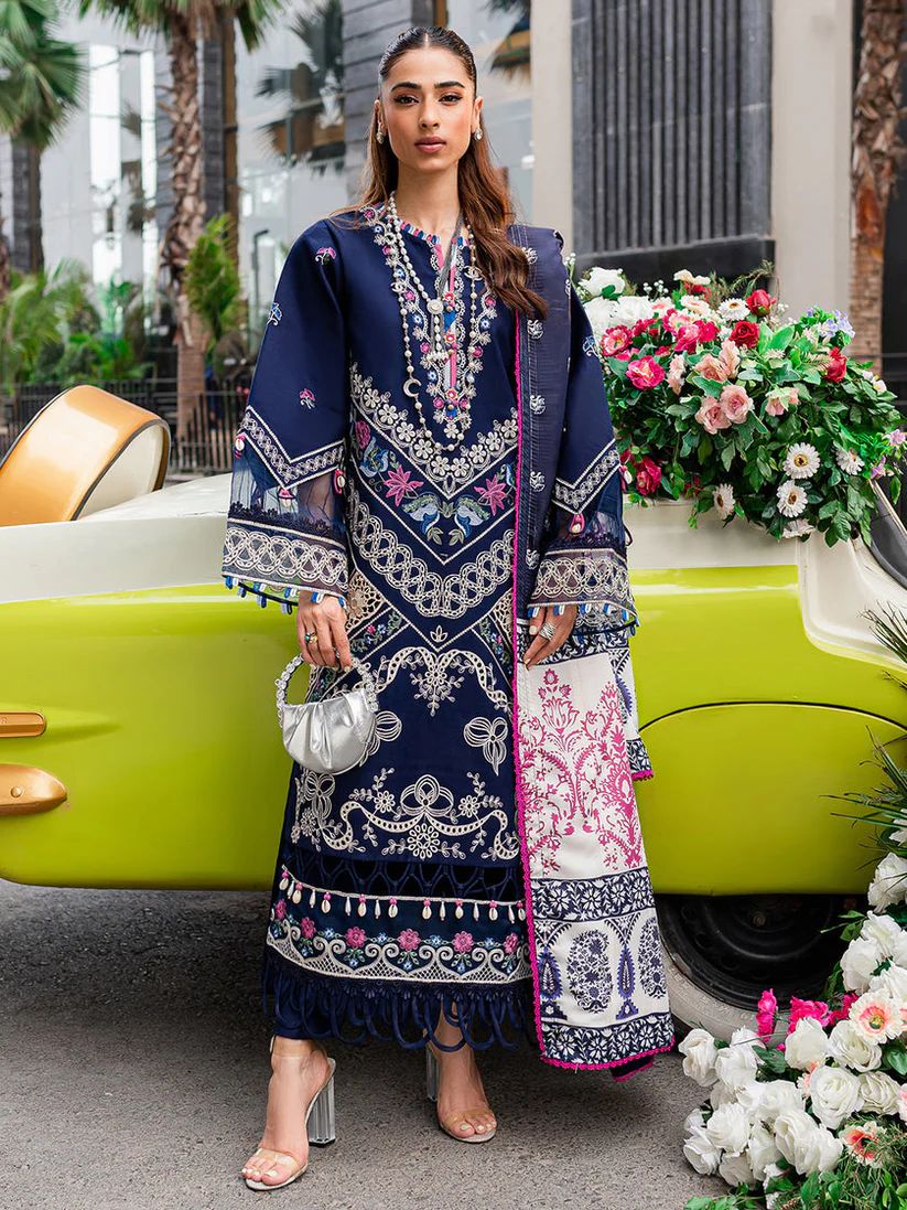 Aisling-3PC DHANAK – Elegant Embroidered Suit DF-DH-25