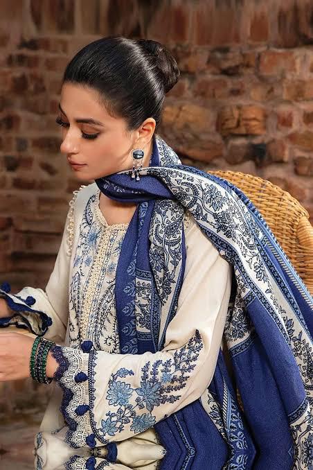 Aisling-3PC DHANAK – Elegant Embroidered Suit DF-DH-23