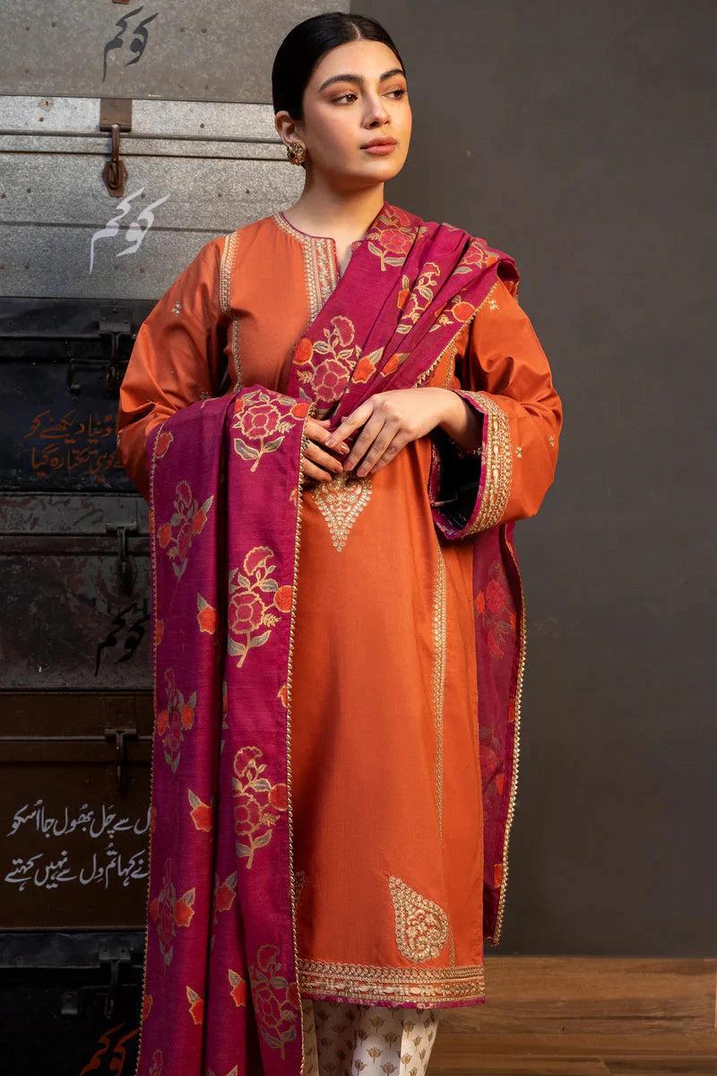 Aisling-3PC DHANAK – Elegant Embroidered Suit DF-DH-22