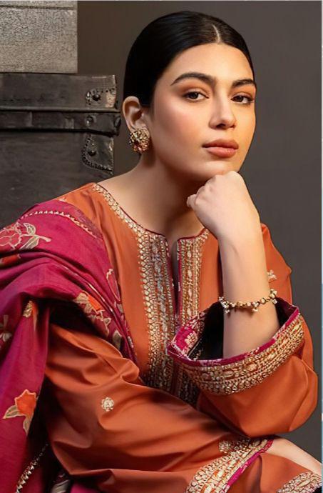 Aisling-3PC DHANAK – Elegant Embroidered Suit DF-DH-22