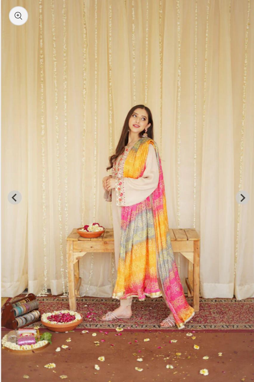 Aisling-3PC DHANAK – Elegant Embroidered Suit DF-DH-31