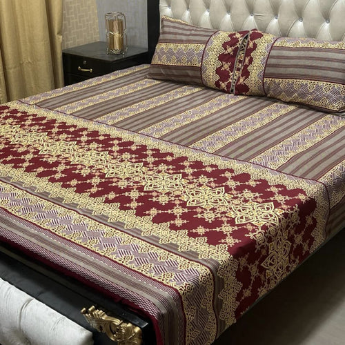 3D Crystal Cotton Double Bedsheet DF-BS-03